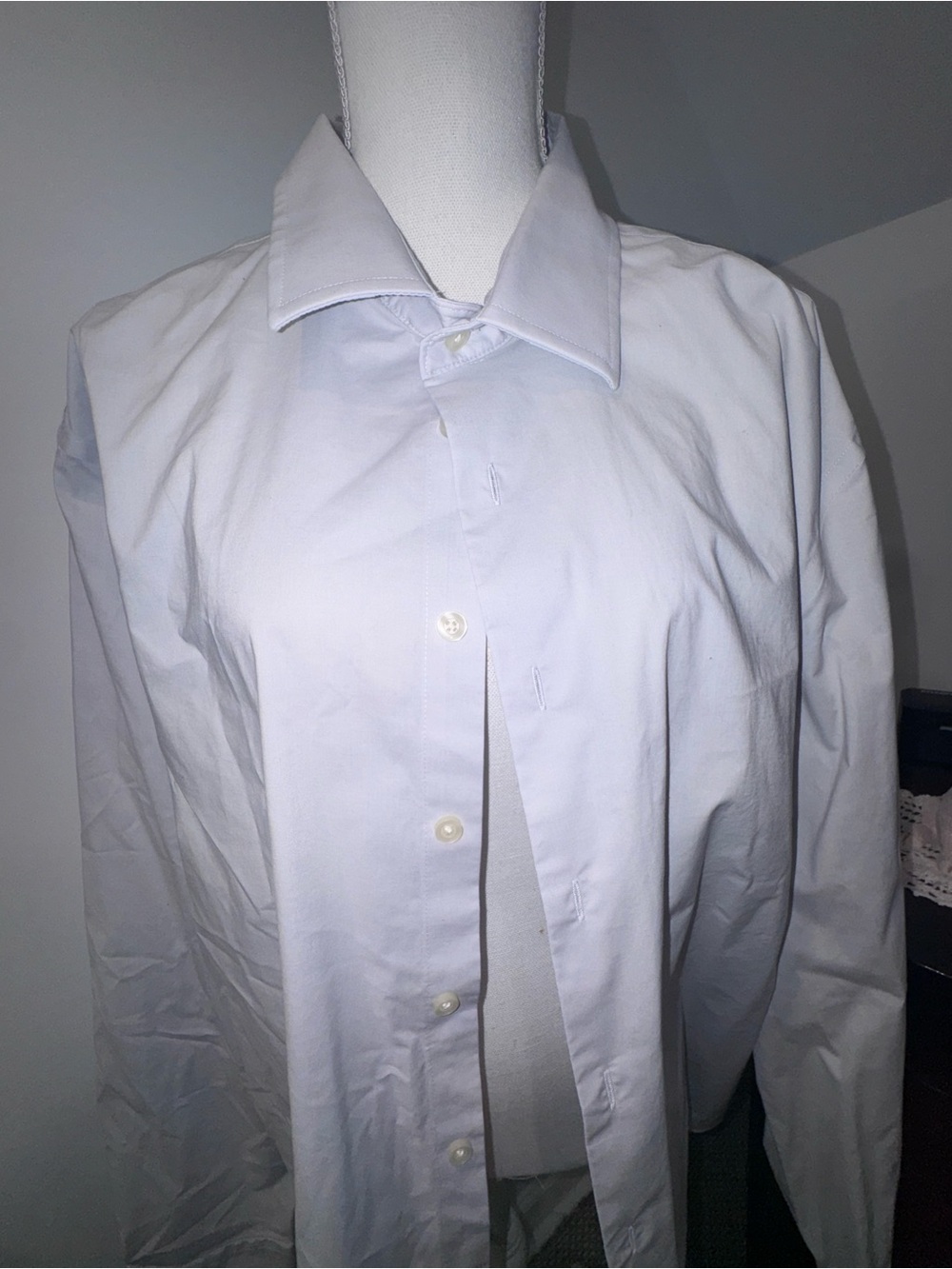 Men's Classic Gray Dress Shirt - Crisp Formal Shirt - Picture 2 of 7